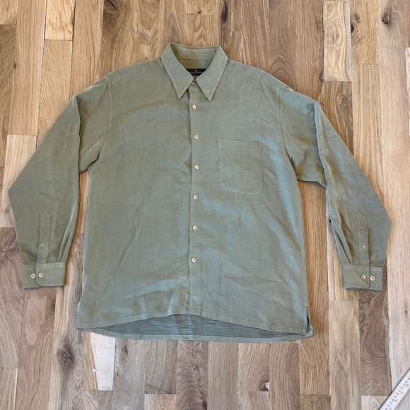 Mens Bugatchi VOMO Button-Down Long Sleeve Shirt SZ L - Picture 2 of 5